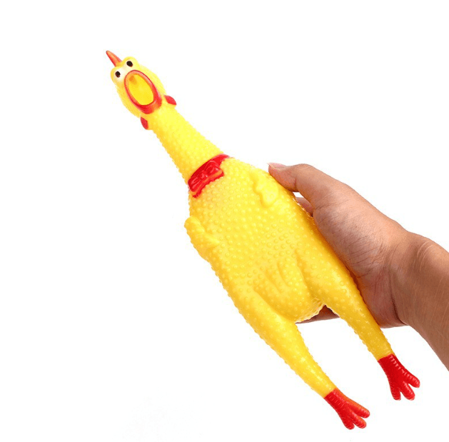 Squeaky dog toy - chicken, 35 cm