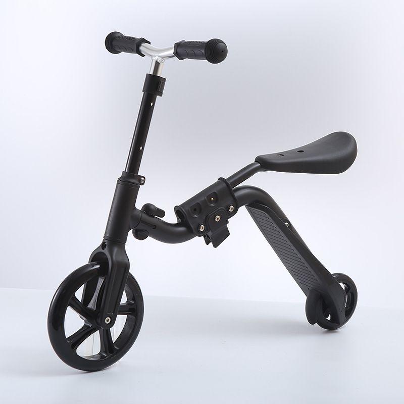2-in-1 cross-country bike or scooter - black