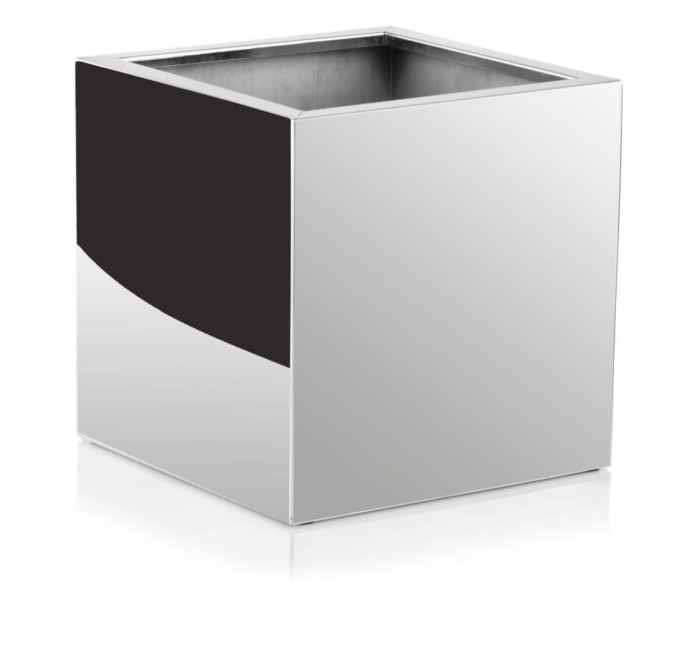 Cubic geometric flower pot from the Mirror collection, 25 cm
