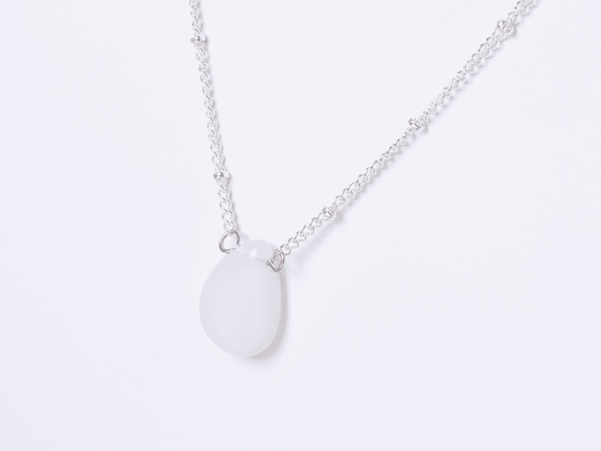 Crystal necklace - silver