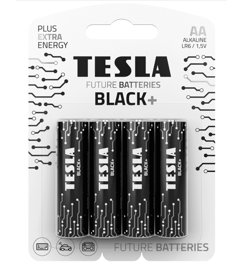 Alkaline battery TESLA BLACK+ LR6 B4 1.5V 4 PCS.
