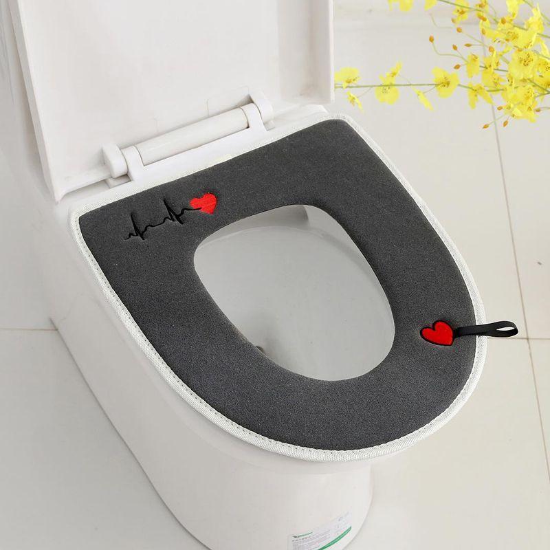 A charming toilet seat cover - dark grey