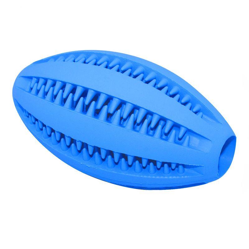 Zabawka piłka rugby gryzak czyści zęby psa- jasno niebieska
