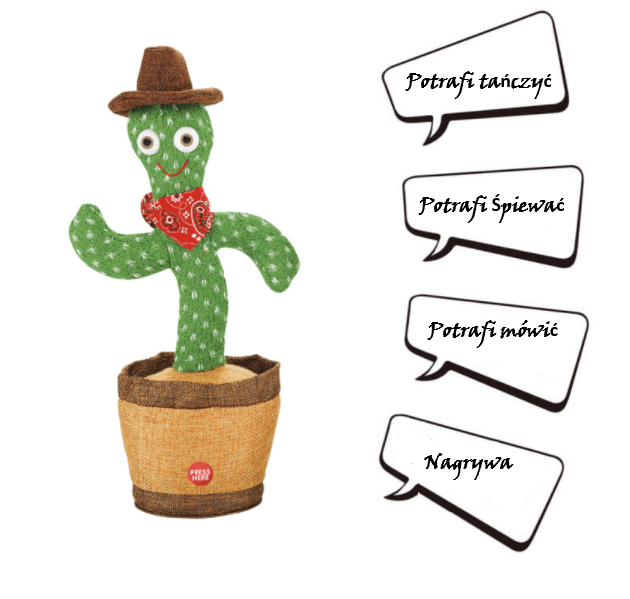Zabawka tańczący kaktus - Cow boy