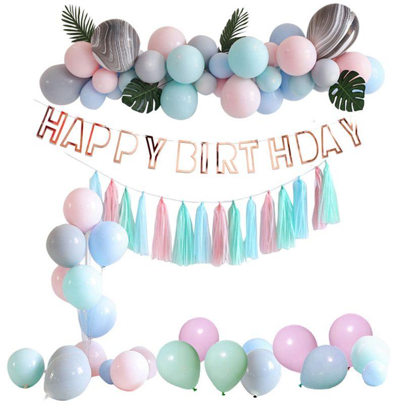 Zestaw dekoracji, balonów urodzinowych - kolorowy