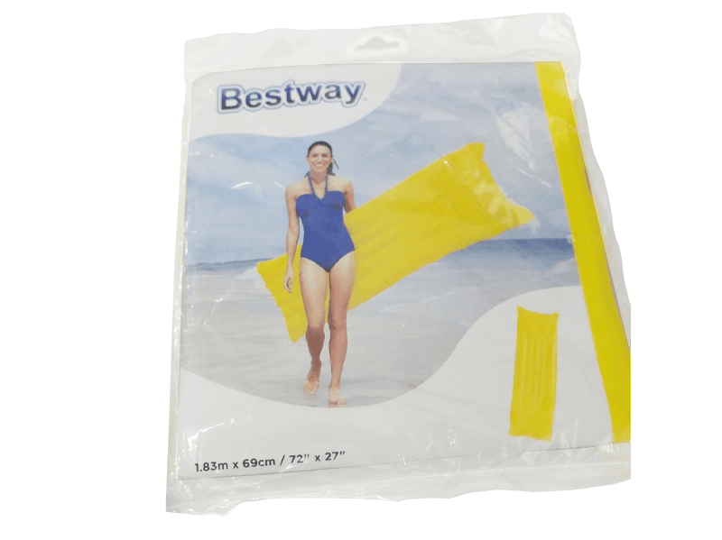 Bestway inflatable swimming mattress 183 x 69 cm - yellow