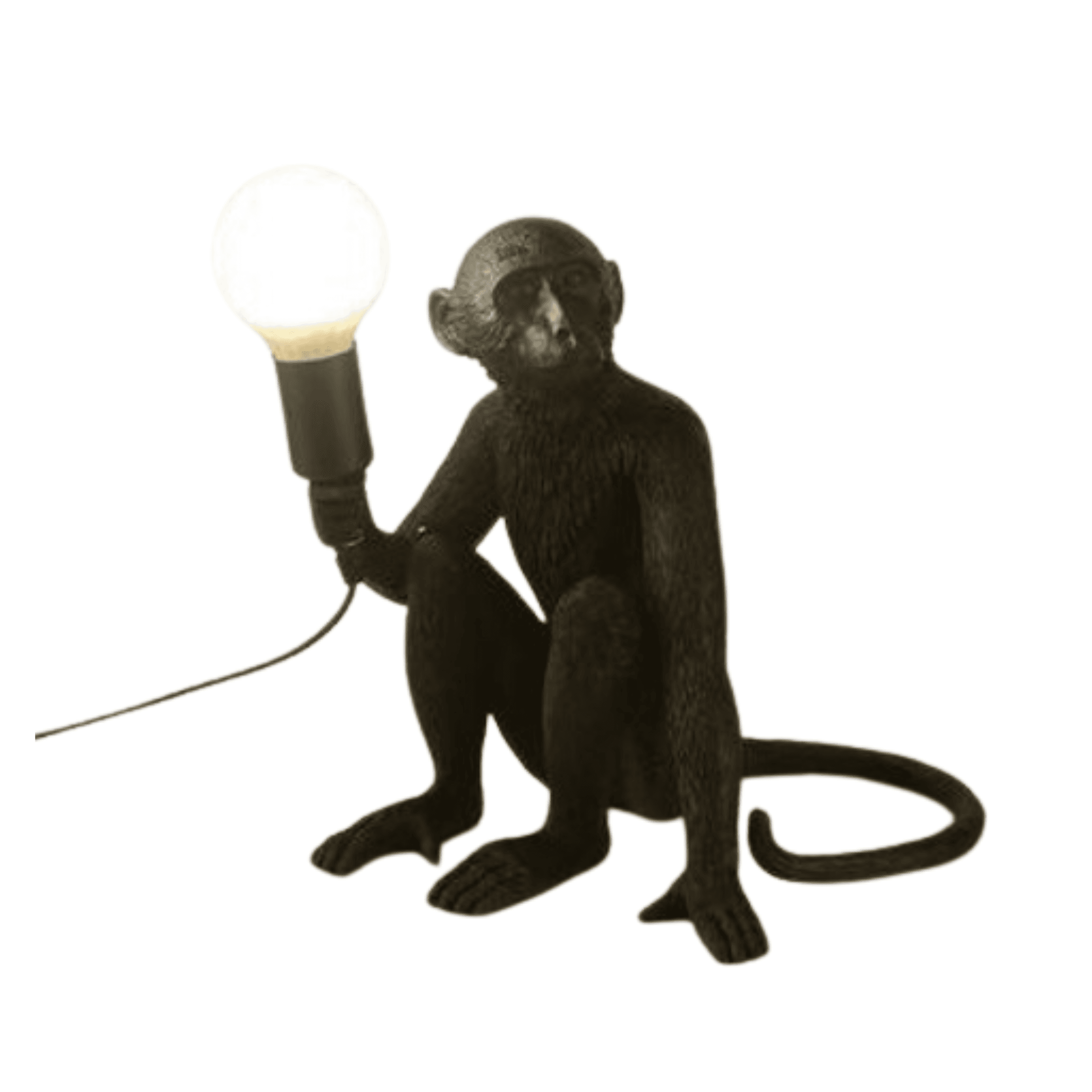 Stylish table lamp - sitting monkey