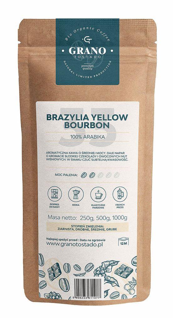 Grano Tostado Brazylia Yellow Burbon Coffee, medium ground 500 g