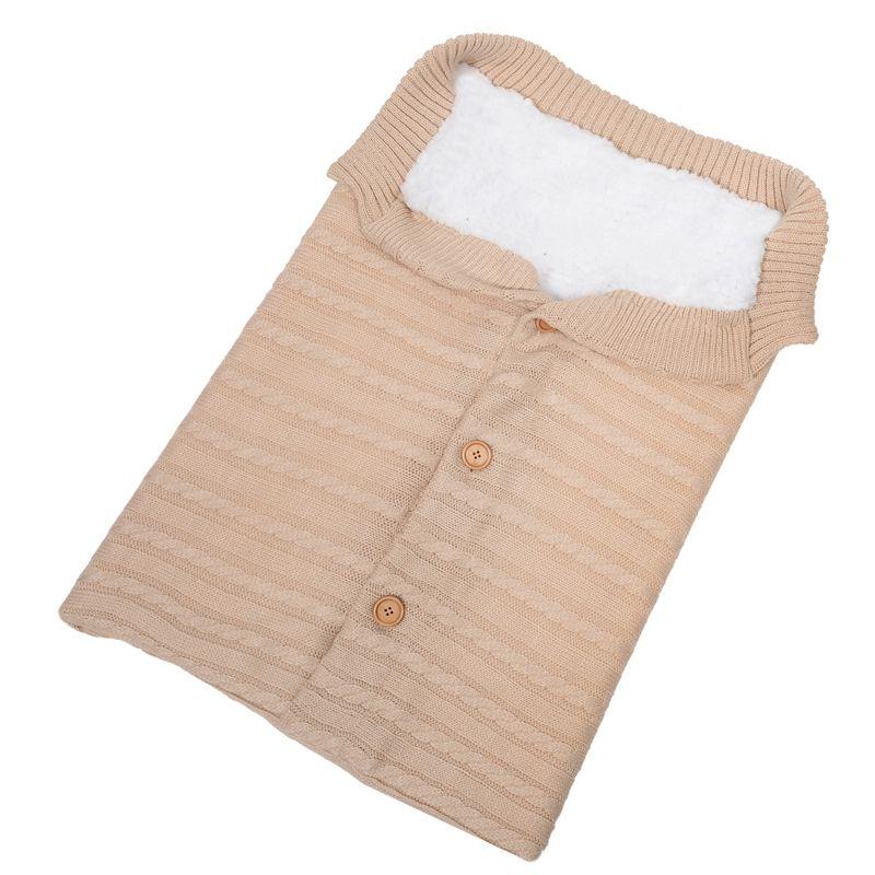 Buttoned sleeping bag for trolley - cream color