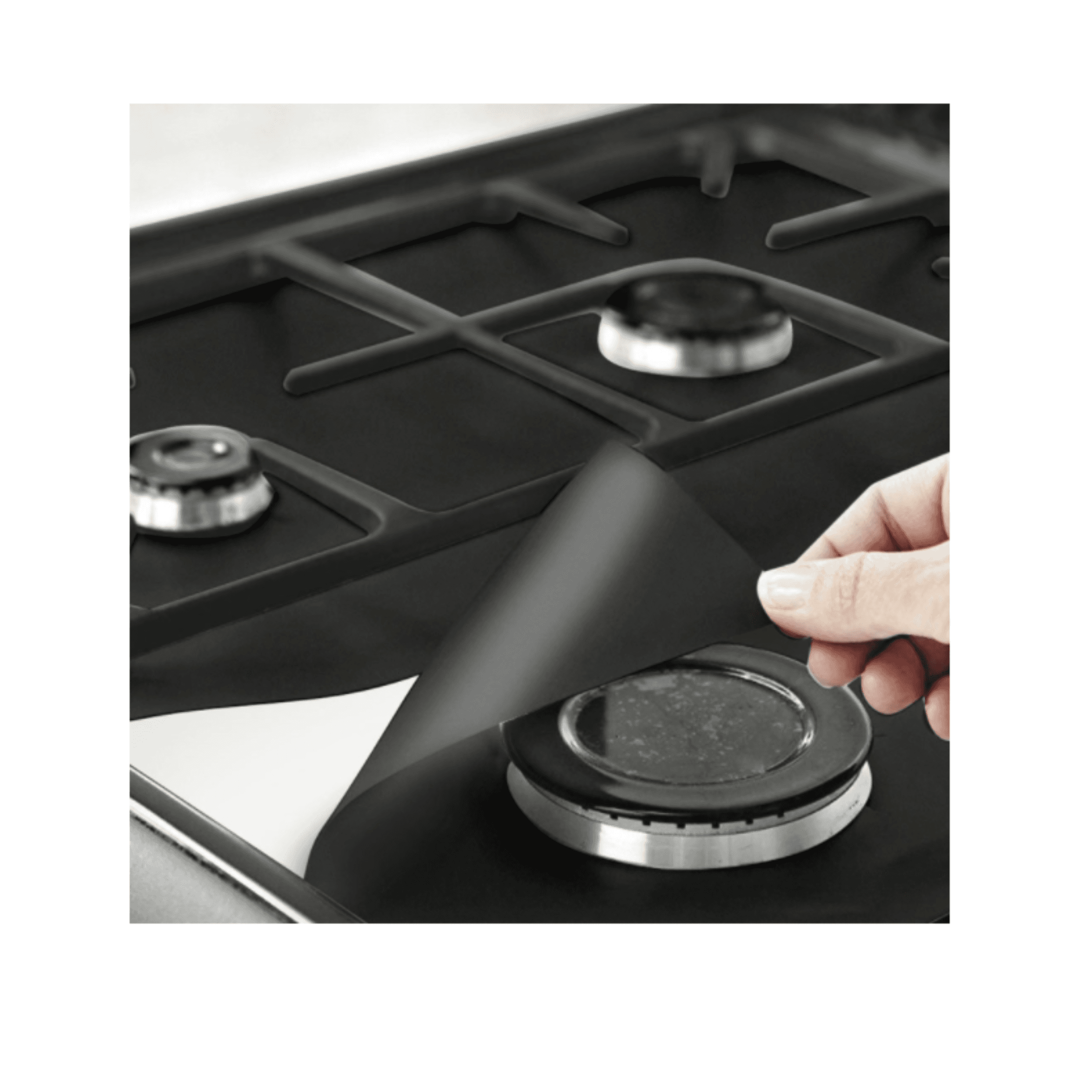 Teflon mat for a gas stove 1 pcs. - black