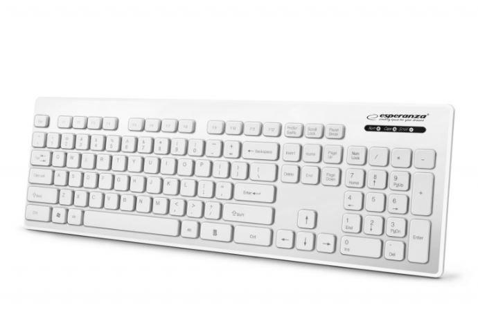 Esperanza EK130W keyboard USB QWERTY White