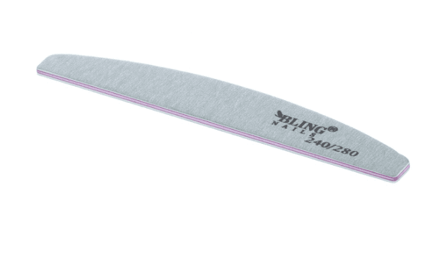 Double-sided nail file, gray, BLING 240/280 - typ 3