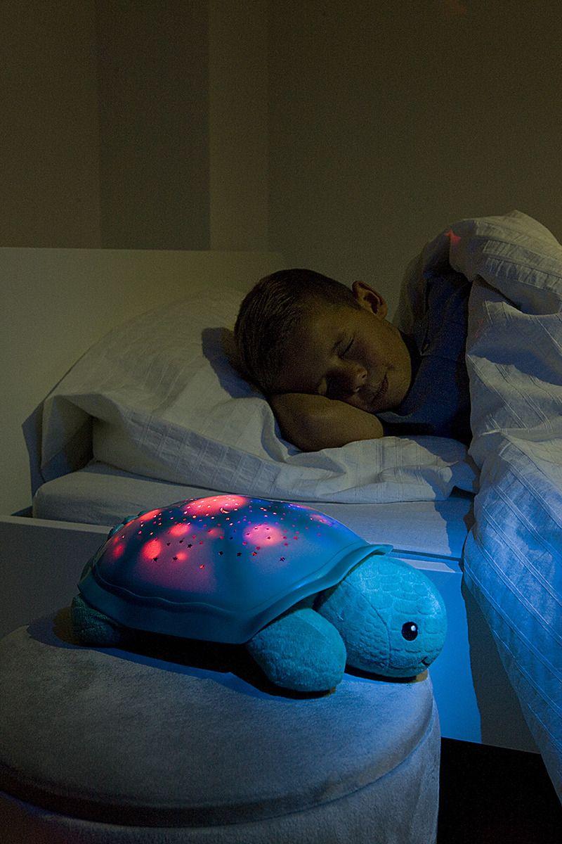 Lampka nocna z projekcją świetlną 2w1 - Żółw, niebieski