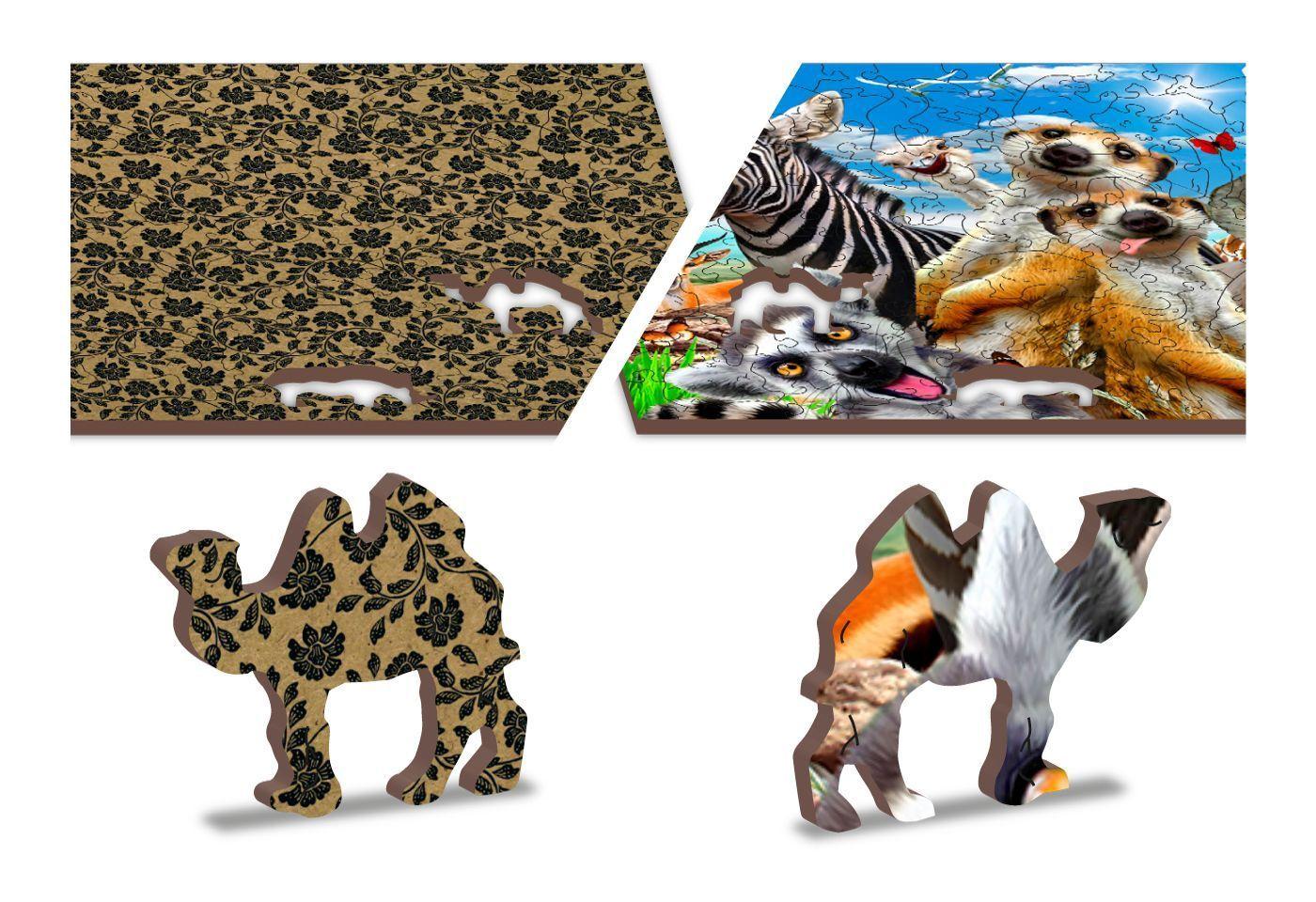Drewniane Puzzle z figurkami – Witamy w Afryce rozm. M, 150 elementów