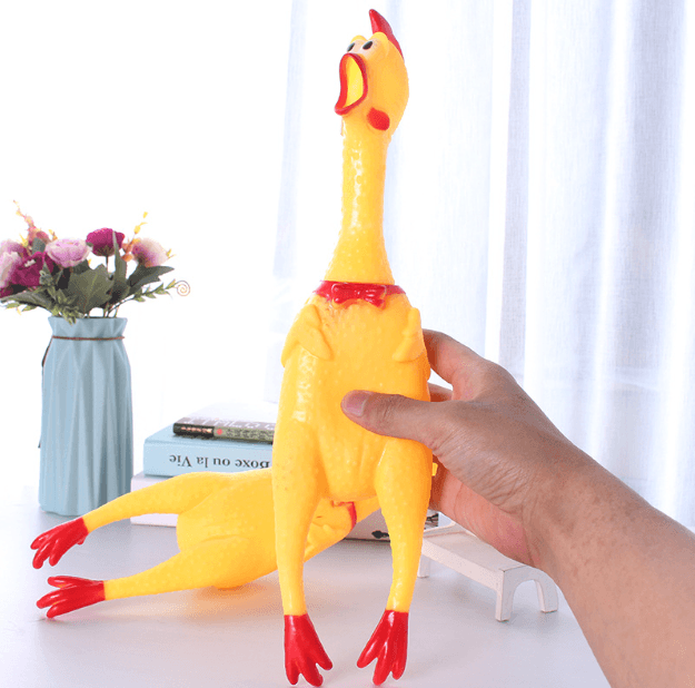 Piszcząca zabawka dla psa - kurczak, 16 cm