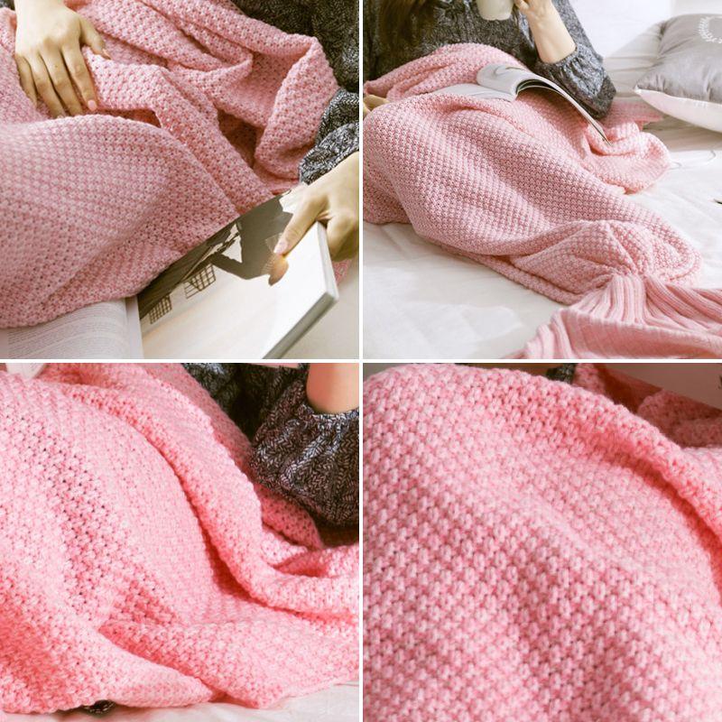 Mermaid tail blanket 80x180 - light pink
