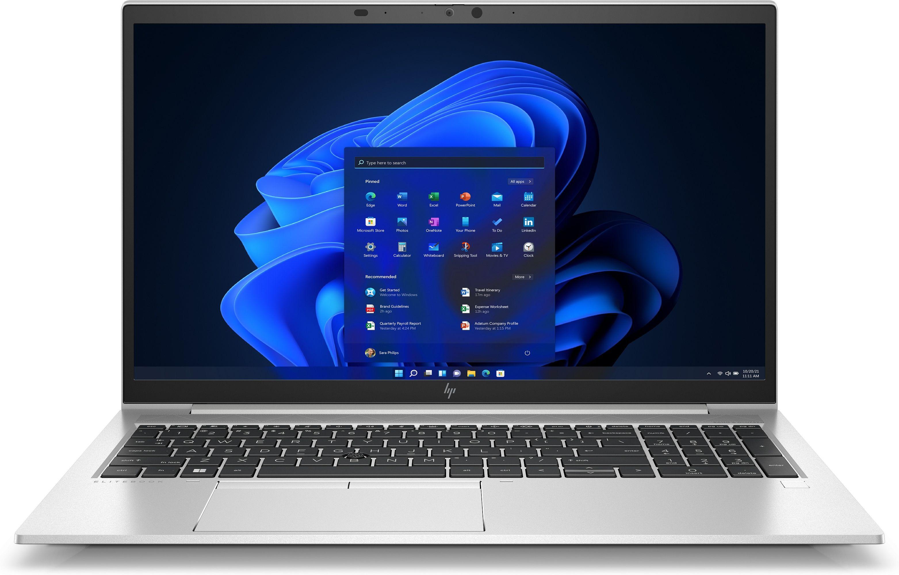 HP EliteBook 850 G8 Notebook 39.6 cm (15.6") Full HD Intel® Core™ i7 16 GB DDR4-SDRAM 512 GB SSD Wi-Fi 6 (802.11ax) Windows 10 Pro Silver
