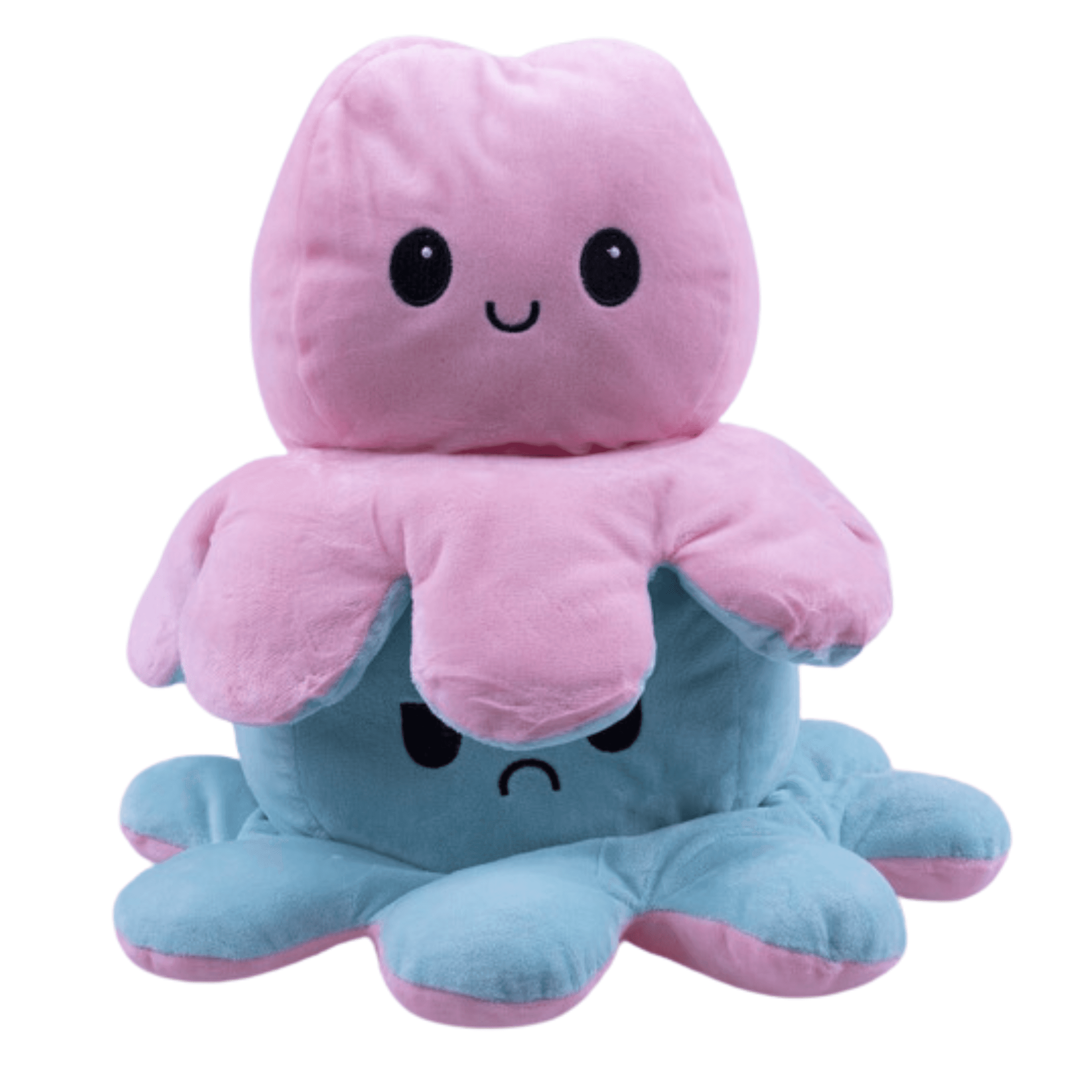 Octopus double-sided mascot 20 cm - light blue & pink