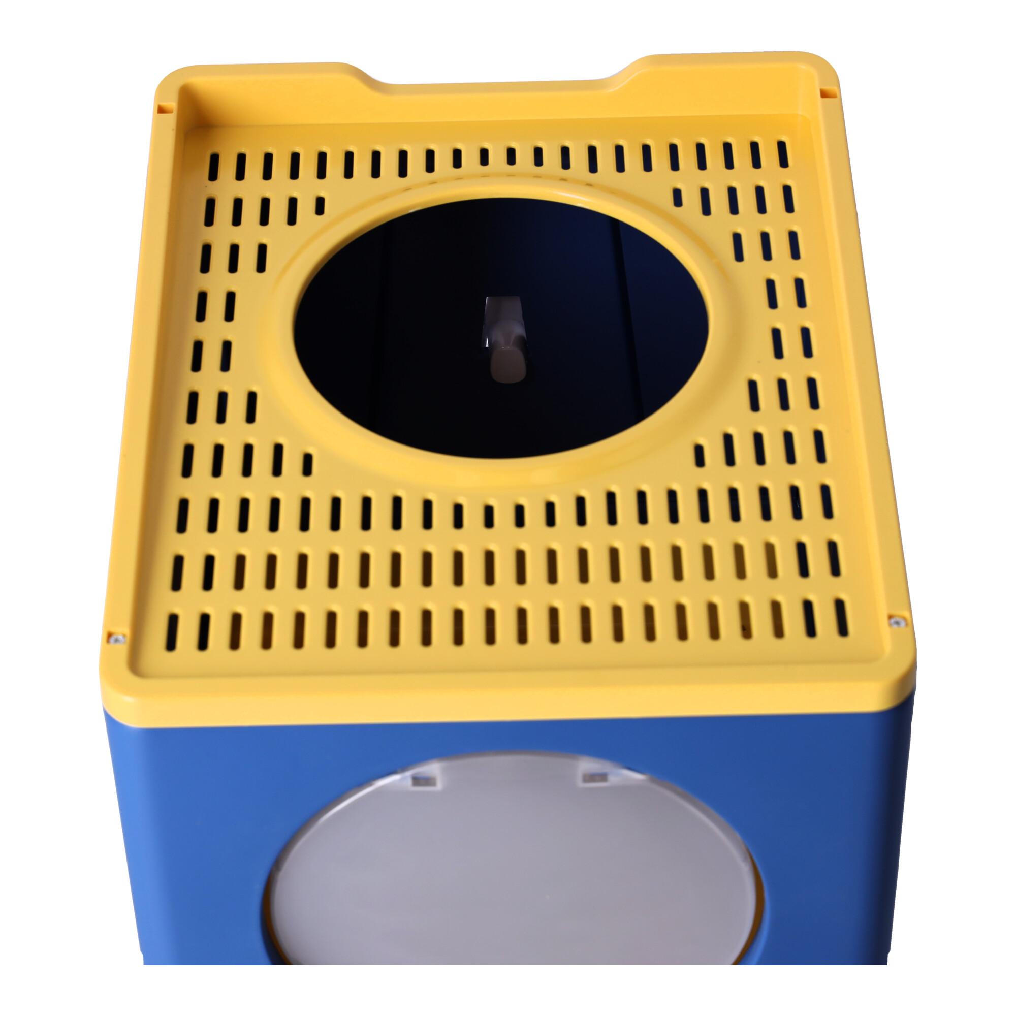 Cat litter box - dark blue and yellow