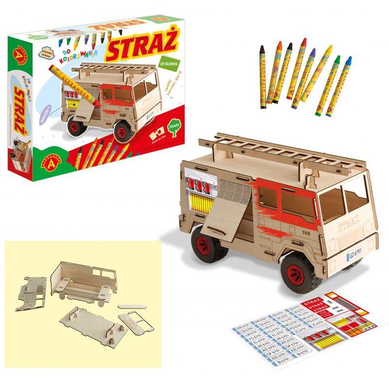 Zabawka konstrukcyjna Alexander - Składaki drewniaki - Straż pożarna