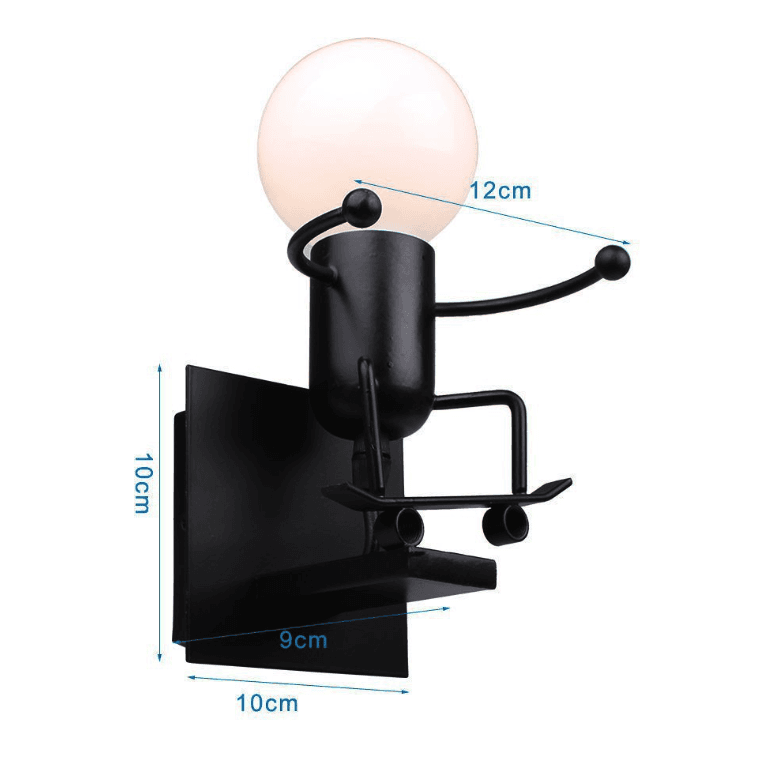 Wall lamp / Single Loft wall lamp - black, type IV