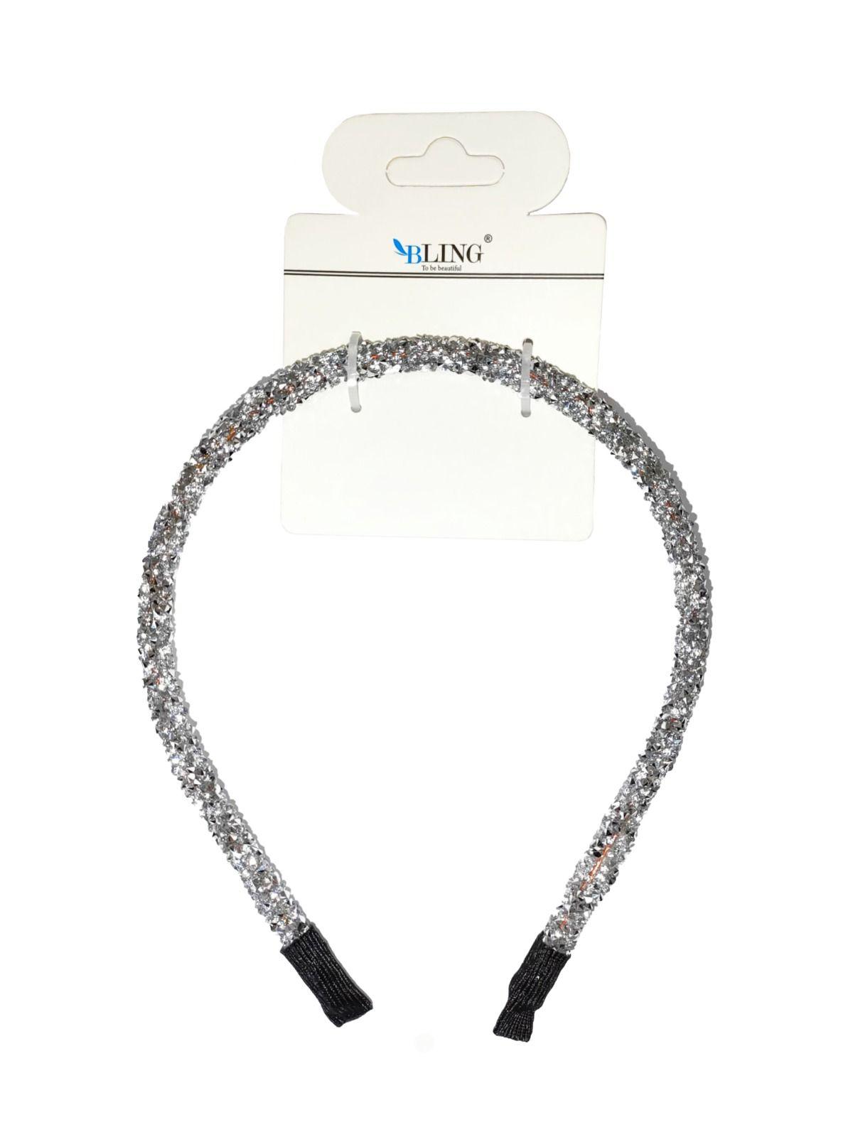BLING hairband with dewlap crystals - silver