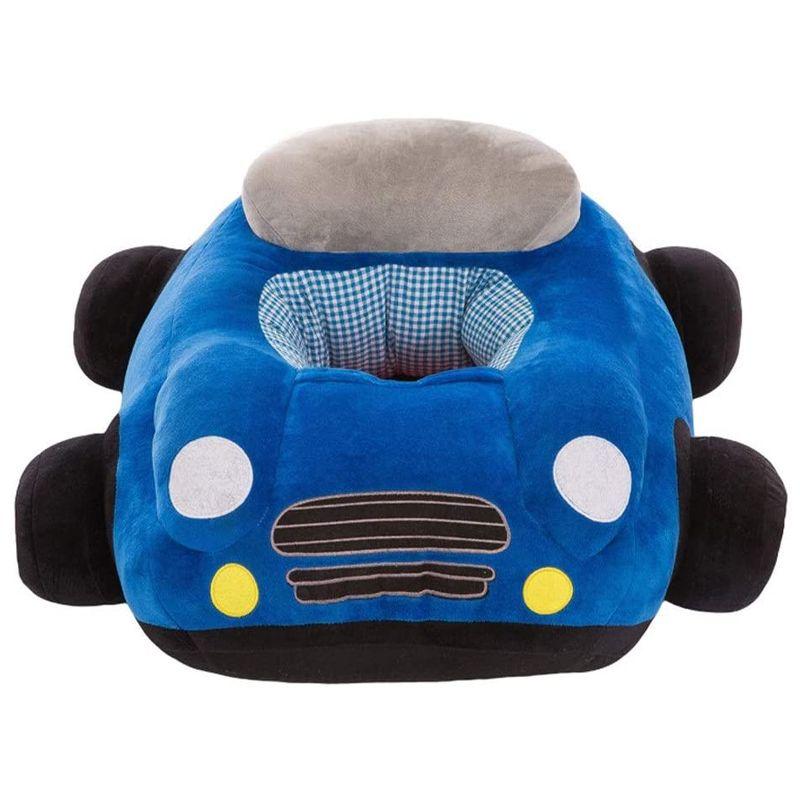 Pluszowe siedzisko dla dzieci Samochód - niebieskie