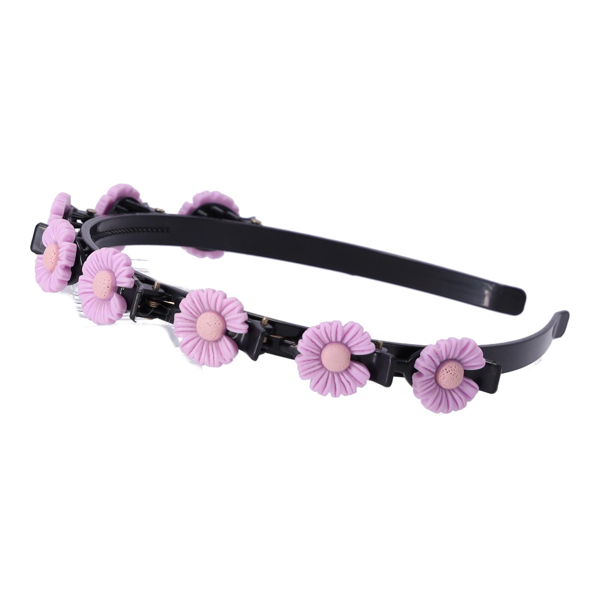 Headband with hairpins — flower, pattern I