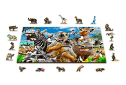 Drewniane Puzzle z figurkami – Witamy w Afryce rozm. M, 150 elementów